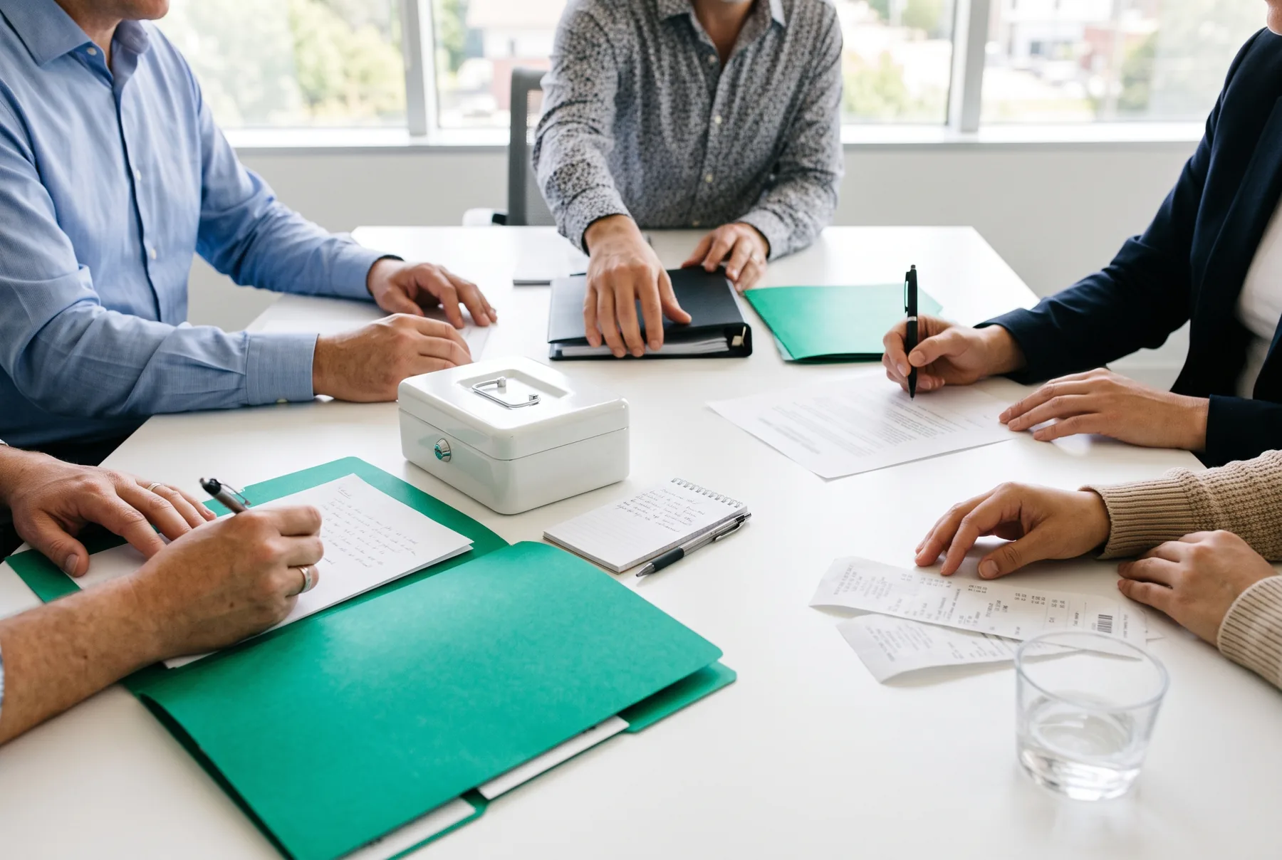Une réunion d’association autour de la table.